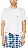 Nautica Men's Anchor Crew Neck Sleep Shirt, Bright White, X-Large