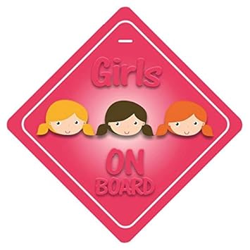 KaaHego Girls ON Board Safty Windows Car Sticker (Pack of 2) CV-153