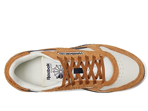 Image of Chalk / Wild Brown / Vector Navy Reebok Classic Leather