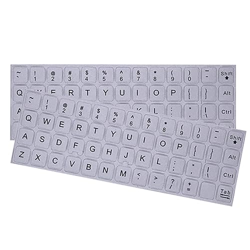 2 Pcs Universal Computer Keyboard Replacement Stickers - English Keyboard For...