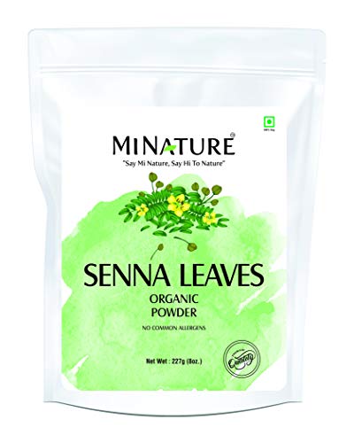 USDA Organic Senna Leaves Powder (Cassia angustifolia) by mi Nature| 227g (8 oz) (0.5 lb)| Natural Laxative | Natural Conditioner  Promotes Strong and Smooth Hair | Non-GMO,Vegan