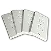 WONDERKID Self-Closing Electrical Outlet Covers for Baby Proofing – White – 4 Pack