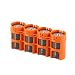 Storacell by Powerpax SlimLine D Battery Caddy, Orange, Holds 4 Batteries