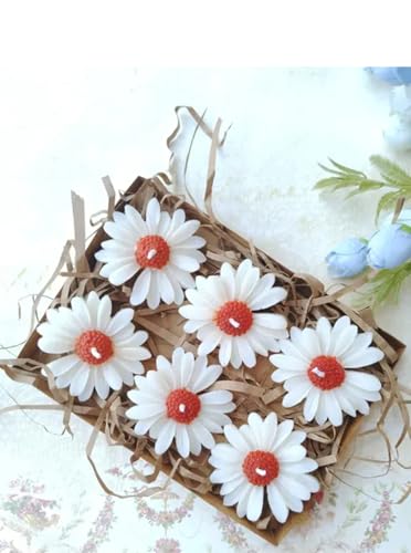 Bougies flottantes marguerites pour decoration de table de mariage champetre