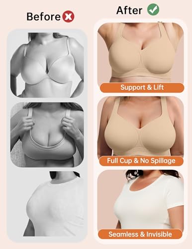 Image of Vertvie Jelly Bras for Women No Underwire Minimizer Support
