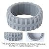 CALLARON Bague Silicone Sportive avec Motif Pneu Flexible et Durable Anneau Respirant pour Homme Protection Lors Dactivités Physiques de Gris Foncé #3