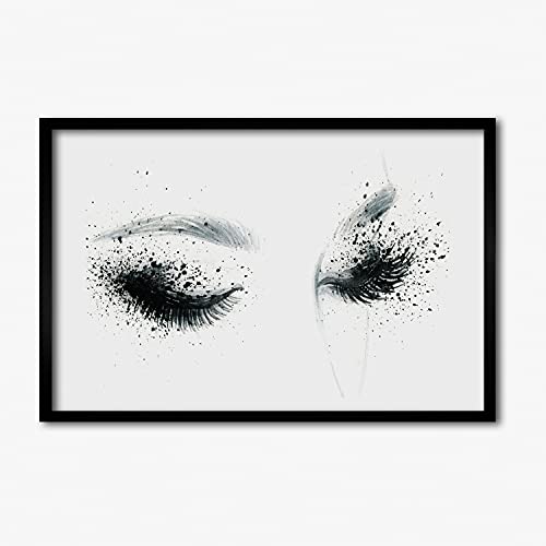 Peinture photo Makijaż avec cadre en bois de qualité supérieure 60x40 cm