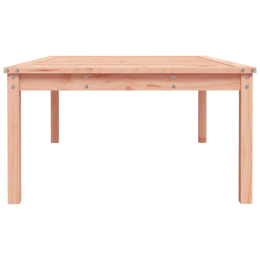 Masywny stół ogrodowy z drewna daglezji, 121 x 82,5 x 45 cm, stabilna drewniana rama na taras i do ogrodu, eleganckie wzornictwo na posiłki z rodziną i przyjaciółmi.