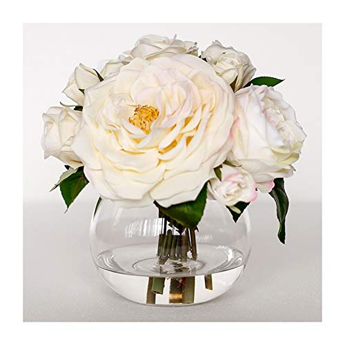 Roses artificielles en soie et faux ornements floraux pour décoration de table