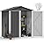 DWVO 6x4ft Metal Outdoor Tool Shed, Garden Storage Shed for Backyard, Lawn, and Patio, Heavy-Duty Storage Unit with Four Vents & Lockable Door for Storing Tools, Equipment & Trash Bins, Dark Gray