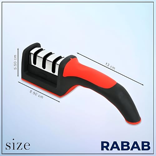 Image of RABAB THE Best Knife Sharpener Tool,Manual 3 Stage Knife Sharpner Tool Advanced Knife Sharpener for Kitchen Knife Sharpner Knife Sharpening Tool for Steel Knives...