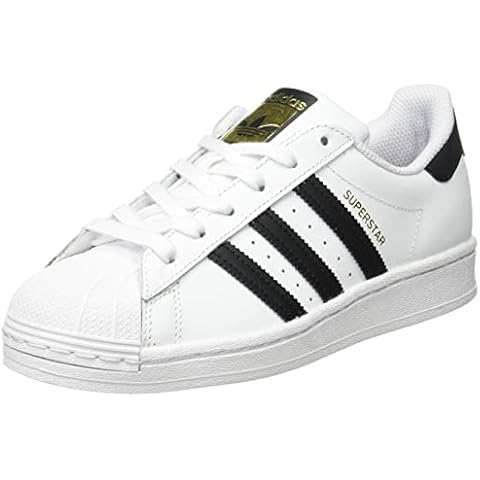 Adidas Superstar Running Shoe, Footwear White/Core Black/Footwear White, 5 UK Cover