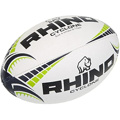 Balón de Rugby Rhino Cyclone Blanco Talla 5 Cover