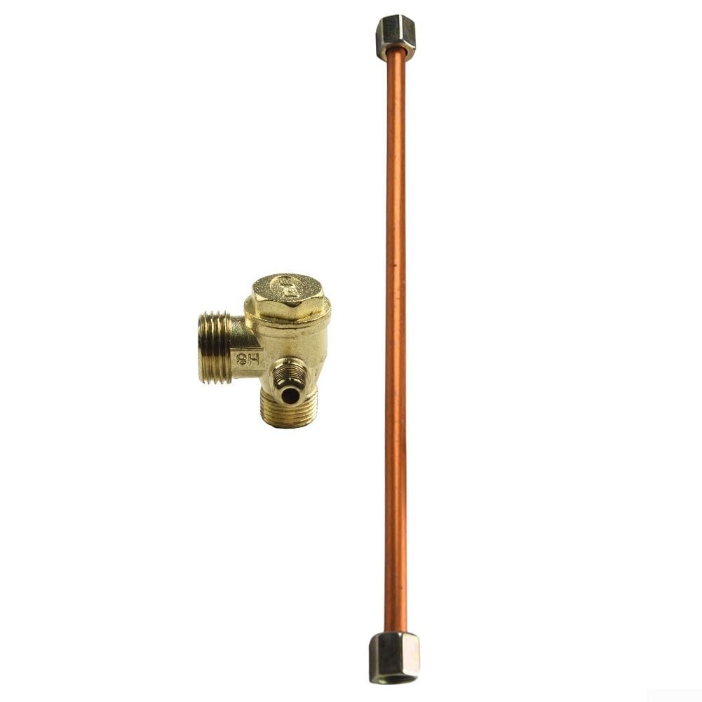 Tubo di scarico 600 mm valvola di ritegno lega di zinco 3 porte compressore d'aria