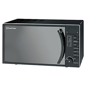 Russell Hobbs RHM1714B 17 Litre 700 W Black Digital Solo Microwave with 5 Power Levels, Digital Clock and Timer, 8 Auto Cook Menus, Automatic Defrost, Easy Clean