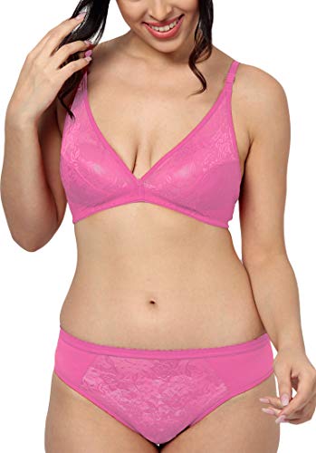 Image of StyFun Women Cotton Bra Panty Set, Non-Padded, Non-Wired, Sexy Lingerie for Honeymoon Lingerie Set for Women for Sexy hot Bra Panty Set for Women Combo Pack Color- Multi-Color Cup-B