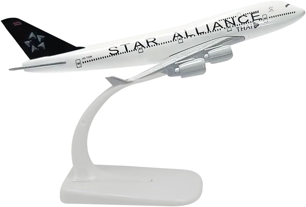 16cm Star Alliance Thai Airlines B747 Aircraft Diecast Metal Miniature Airplane Model