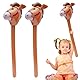 BinXiaoQin 2 Stück Aufblasbares Pferd,Pferdekopf Horse Aufblasbares,Steckenpferd Aufblasbar Kinder,Steckenpferd Basteln Ballon,Hobby Horsing Aufblasbares Horse Bastelset Braun