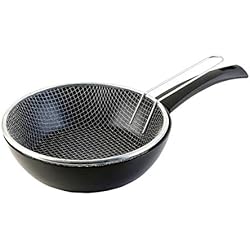 Sartenes Wecook WECOOK! Ecogreen Sartén Freidora con Cestillo Inducción, 28 cm, Aluminio Prensado, Antiadherente Ecológico libre de PFOA, Full Induction, Protector de Tela, apto todas las cocinas