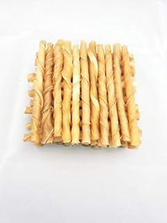 Twist Chews Thick 9-10mm x 100 Natural Rawhide Dog Treats