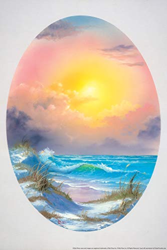 Bob Ross Pastel Seascape Cool Wall Art Print Poster 12x18
