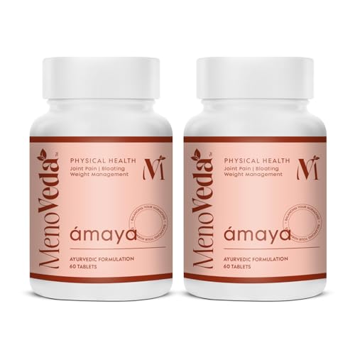 Image of Menoveda Menopause Physical Health Supplement For Women (Pack of 2) | Reduces Joint Pain, Fatigue, Bloating, Peri Menopause for Women, Improves Gut Health, Helps in Weight Management - 60 Tabs