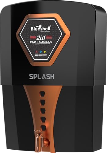 Image of Blueshell RO Water Purifier for Home|Splash Copper | RO+UV+TDS | 9 Ltrs | Suitable For Borewell, Tank Water