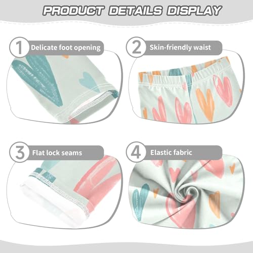 Toddler Girls Leggings Printed Yoga Pants Leggings Love Chalk Painting for Kids3