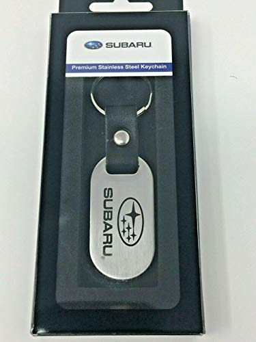 Subaru SOA342L162 Logo Stainless Steel Keychain Key Chain Impreza Legacy Outback Ascent Forester BRZ Crosstrek WRX STI Solterra Trailseeker Uncharted Genuine OEM