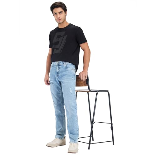 Image of Spykar Men's Ricardo Comfort Fit Mid Rise Casual Jeans