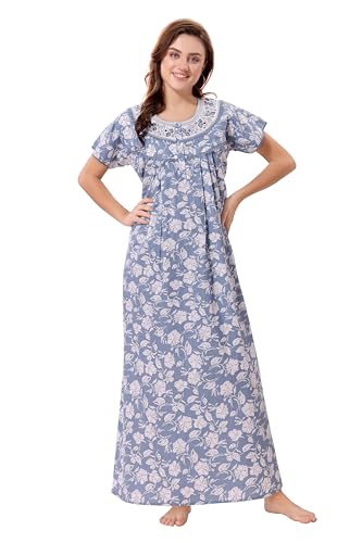 Image of Soulemo Women's Pure Cotton Floor Length Nighty 1682