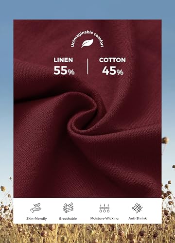Image of Willit Women Linen Pants Wide Leg Casual Palazzo Pants Cotton Linen Lounge Beach Summer Pants with Pockets 29 inch /31 inch / 33 inch