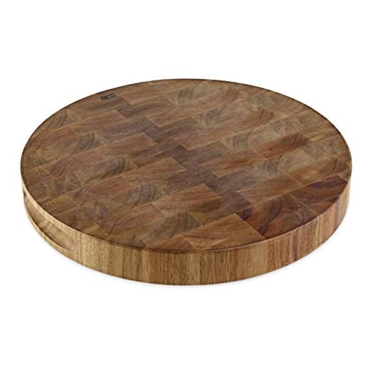 Jamie Oliver JB1953 Chopper av robust akaciaträ, Ø 35 cm skärbräda