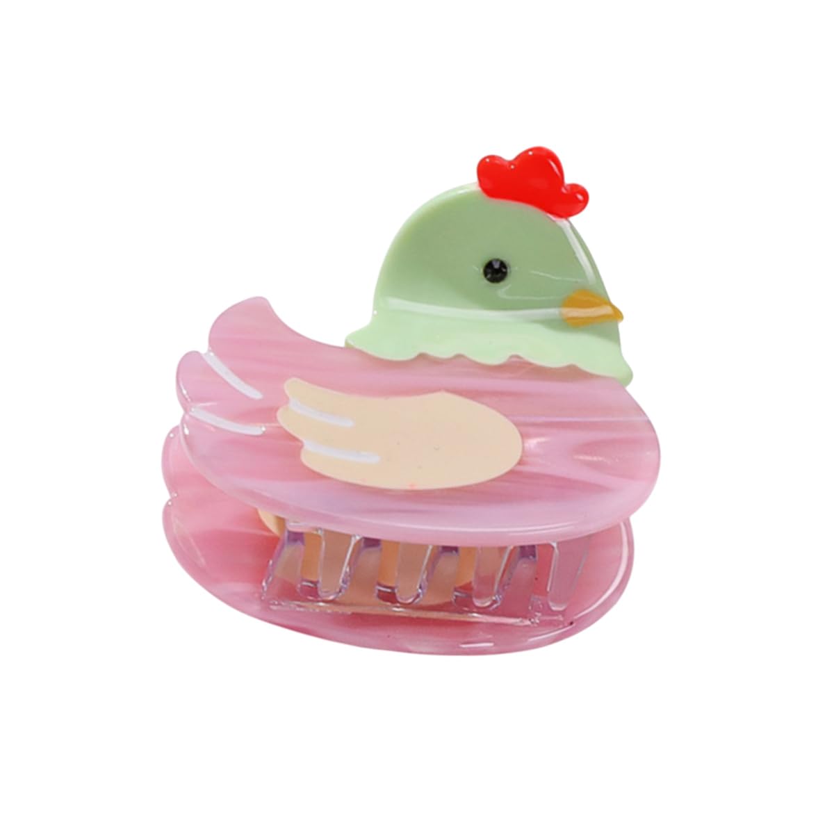 Novelty Chick Hair Clip,Acetate Claw Clips,Hair Clips for Women,Pink