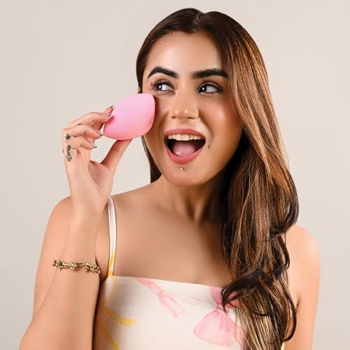Image of Milagro Beauty Makeup Sponge Blender Non-latex, Soft, Satin Blending Puff for Foundation, Face Powder, Cream Wet & Dry Make Up (Pink)