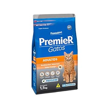 Ração Premier Ambientes Internos Para Gatos Adultos Sabor Frango - 1,5Kg Premier Pet Adulto - Sabor Frango