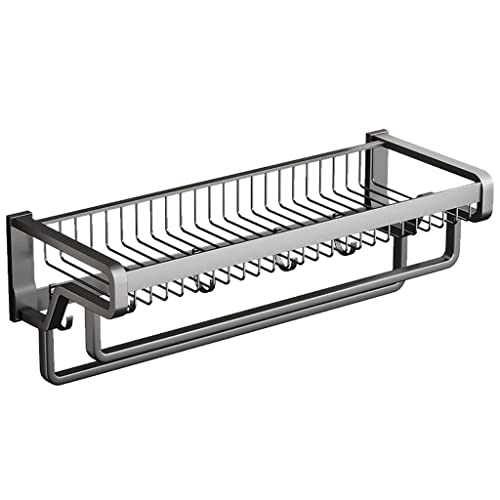 Toallero de baño sin taladro XMING gris de 47cm para evitar romper azulejos 4