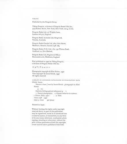 Nature's Chaos 0747407592 Book Cover