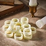 Pushglossy 20 Pack Rubber Taper Candle Hugger Grips Rings Holders Stay Put Candle Grips Inserts Keep the Bougie Upright and in Place for Taper Bougie Cups