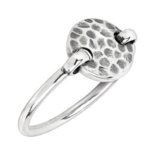Silpada 'Seychelles' Hammered Disc Floater Ring In Sterling Silver, Size 7, Size 7 #TOP6