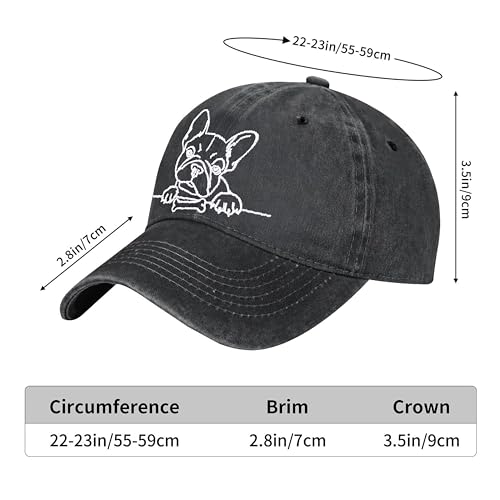 Image of Embroidered Baseball Cap for Women Men Vintage Adjustable Washed Distressed Denim Baseball Hat
