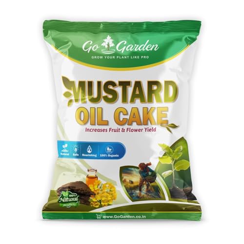 Go Garden Mustard Cake for Plants and Home Garden - Organic Fertilizer 1850 Gm