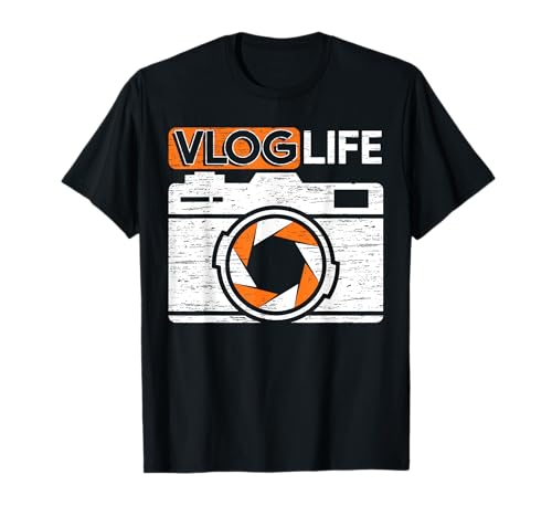 Vlog Life Vlogger Camera Social Media Influencer Vlogging T-Shirt