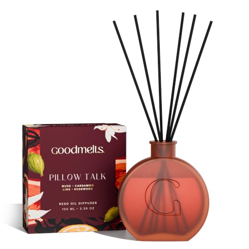 Image of Reed Diffuser Set | 100 ml with 6 Fiber Reed Sticks | Long-Lasting Home Fragrance (Up to 60 Days) | Air Freshener for Room, Bedroom & Bathroom (Pillow Talk)