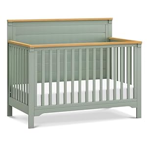 DaVinci Shea 4-in-1 Convertible Crib in Light Sage and Honey, Greenguard Gold and FSC® Certified