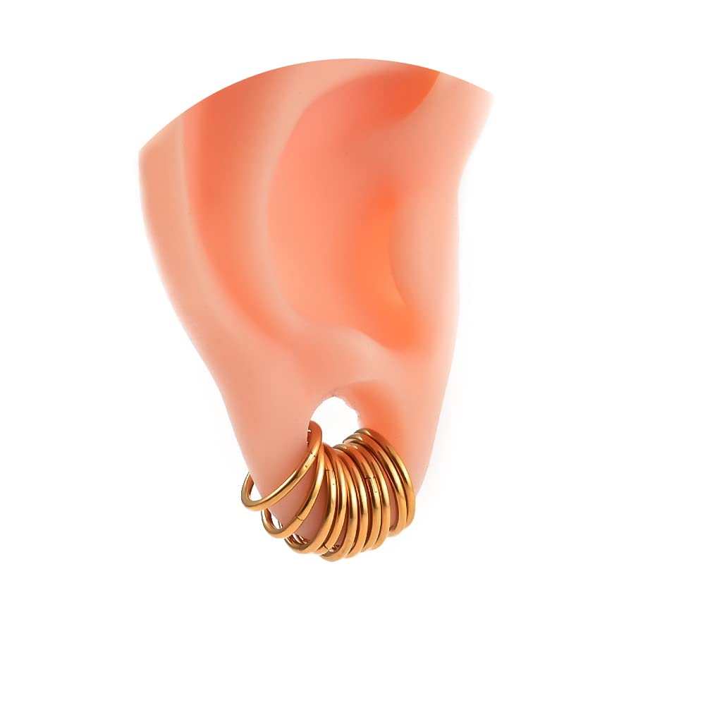 Atomhole10 PCS Ear Gauges Tunnels Hypoallergenic 316L Stainless Steel 2g 0g Plugs for Ears Body Piercing Jewelry