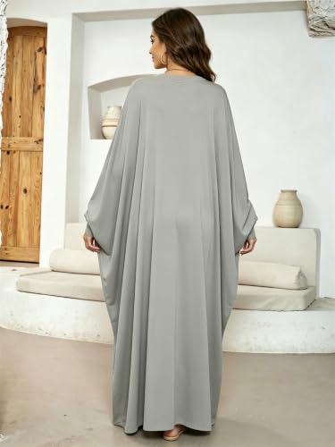 Image of Boedaty Women Soft Muslim Prayer Dress Abaya Islamic Ramadan Full of Elasticity Garment Dubai Robe