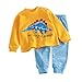 Little Boys' 𝐏ajamas Set Toddler Baby Long Sleeve Cotton 𝐒leepwear Cartoon Dinosaur 𝐏js 𝗟oungewear (Q, 5-6 Years)