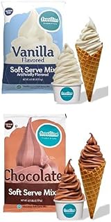Bundle of Frostline Vanilla Soft Serve Ice Cream Mix (Qty 1x 6 lb Bag) + Frostline Chocolate Soft Serve Ice Cream Mix (Qty 1x 6 lb Bag)