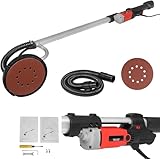Saicool 800W Electric Drywall Sander, Power Sander Popcorn Ceiling Removal Tool Commercial 6 Adjustable Variable Speed (1000-2000RPM) Disc Sander w/6 Sanding Pads, Sanders for Woodworking